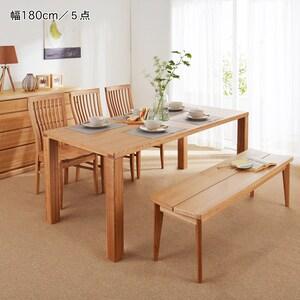 天然木のダイニングテーブルセット <4人用/6人用>の商品写真