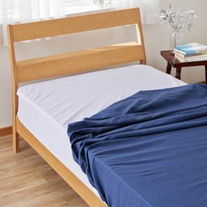 ベッドマットレスにしっかりフィットする綿混素材のマットプロテクターの商品写真