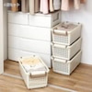 スタッキング樹脂バスケット4個セットの商品写真