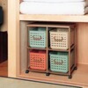 バスケット付きワイドラックの商品写真