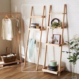 東濃ヒノキの立てかけラックの商品写真