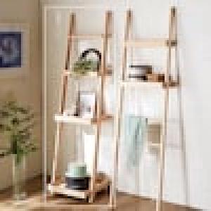 東濃ヒノキの立てかけシェルフの商品写真