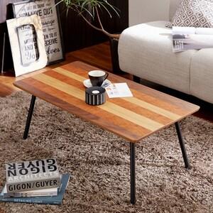 多樹種天板の折りたたみリビングローテーブルの商品写真