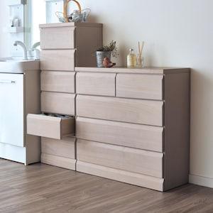 薄型レール付き桐チェストの商品写真