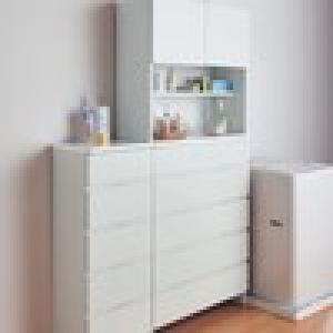 角に丸みをつけたサニタリーキャビネットの商品写真