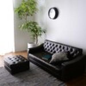 合皮のオットマンの商品写真