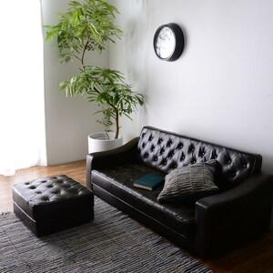 合皮のオットマンの商品写真
