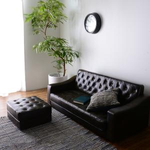 合皮のオットマンの商品写真