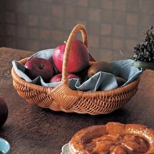 持ち手付きミニラタンバスケットの商品写真