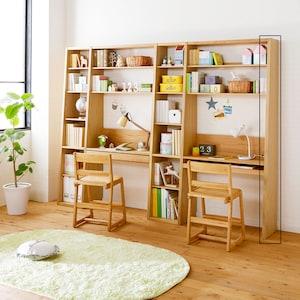 オーク材の壁面本棚用側板の商品写真