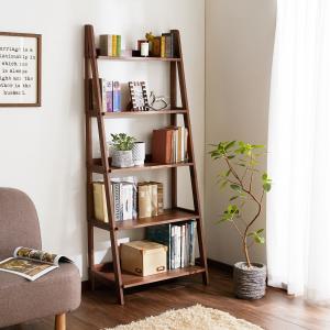 ウォルナット材のオープンラックの商品写真