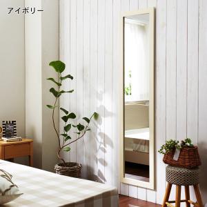 天然木のウォールミラーの商品写真