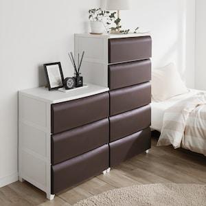 ホコリが入りにくい!側面すっきり樹脂収納チェストの商品写真