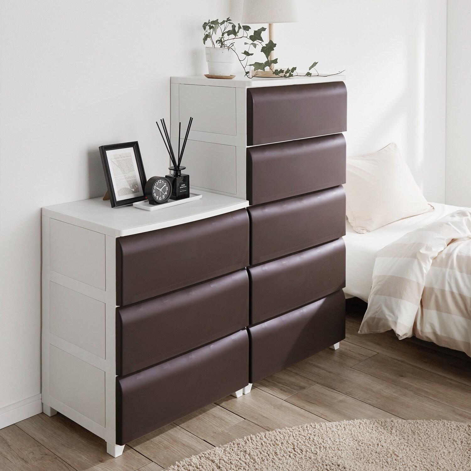 ホコリが入りにくい!側面すっきり樹脂収納チェストの商品写真