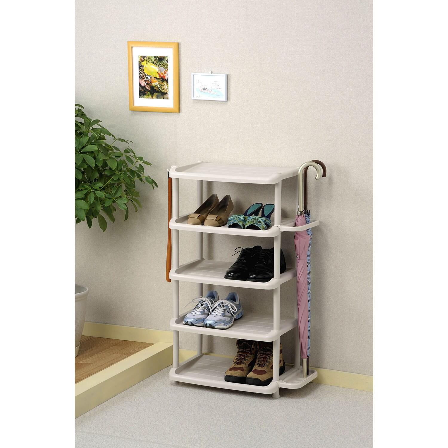 傘立て付きシューズラックの商品写真