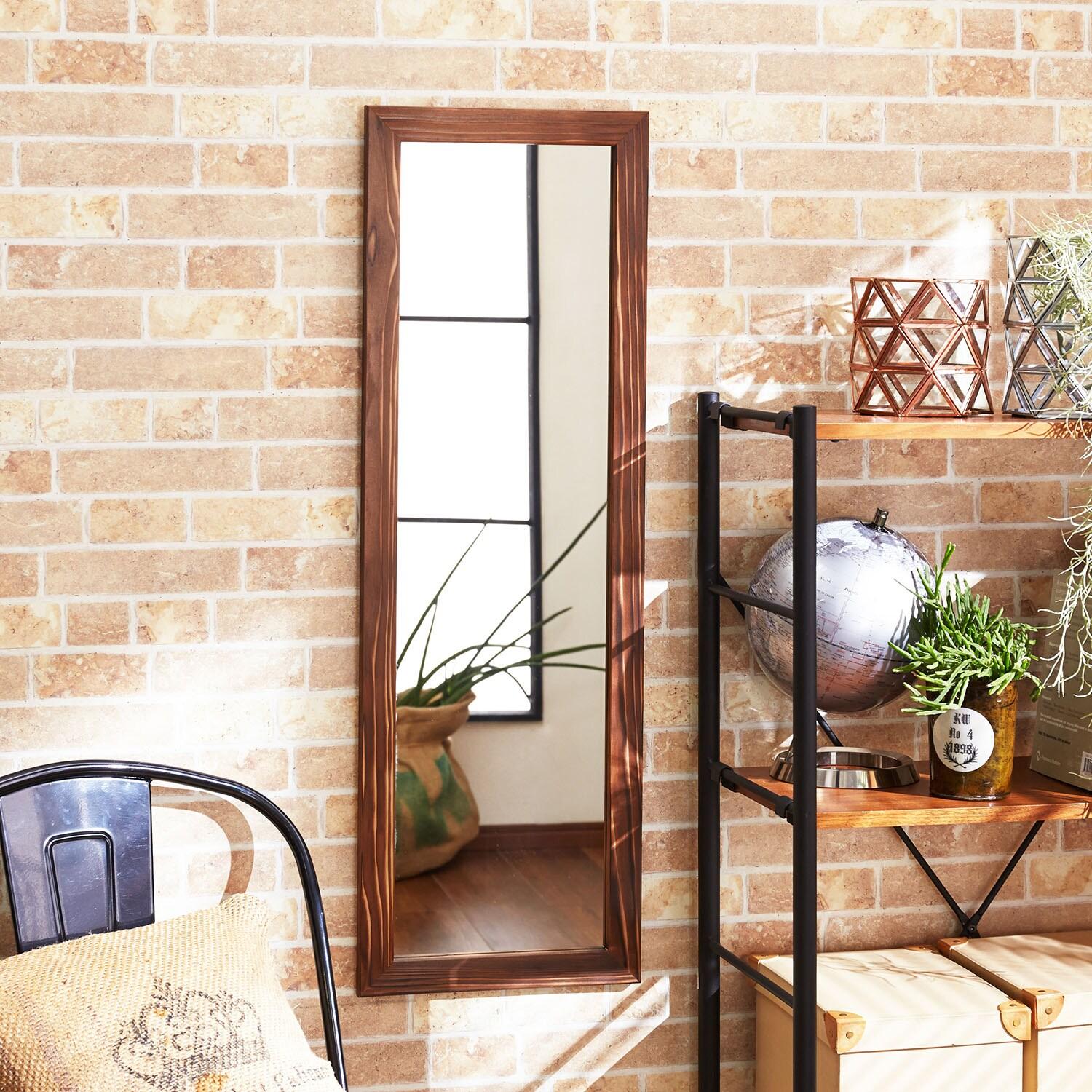 杉材ウォールミラーの商品写真