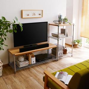 耐荷重量100kg以上!天然木天板のリビングラック(奥行45cm)の商品写真