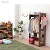 木目調コンパクトハンガーラック <幅60cm>の商品写真