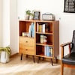 天然木のサイドキャビネットの商品写真