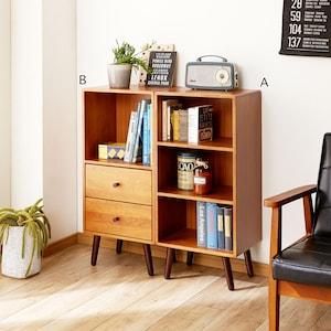 天然木のサイドキャビネットの商品写真