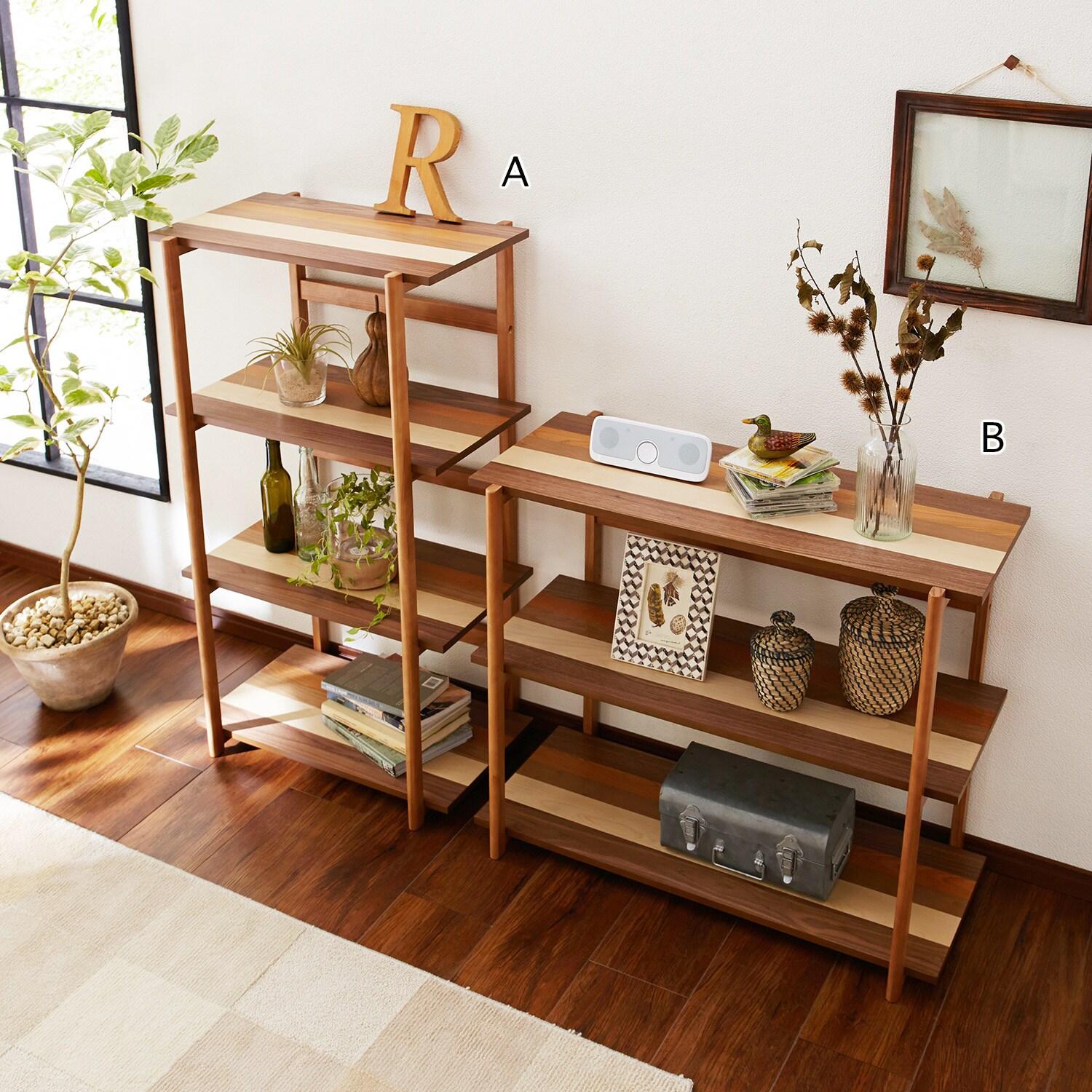 ミックス樹種天板のラックの商品写真