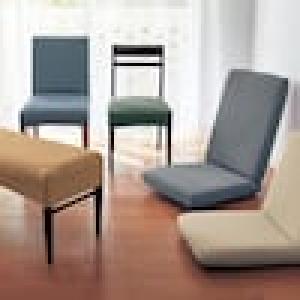 ぴったりフィットする綿混撥水の伸びる椅子カバーの商品写真