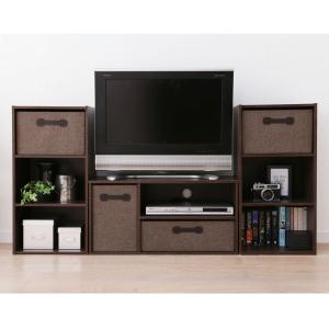 木目調ラック・テレビ台に合う収納ボックスの商品写真