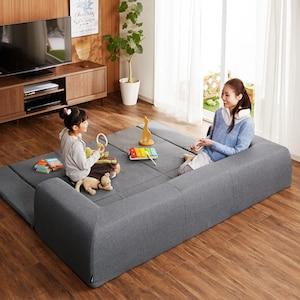 フロアマット付きカバーリングローソファーの商品写真