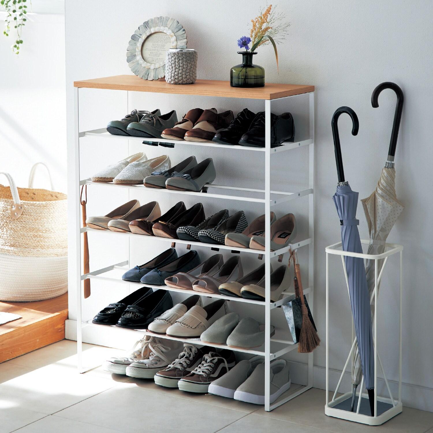 木天板のシューズラックの商品写真