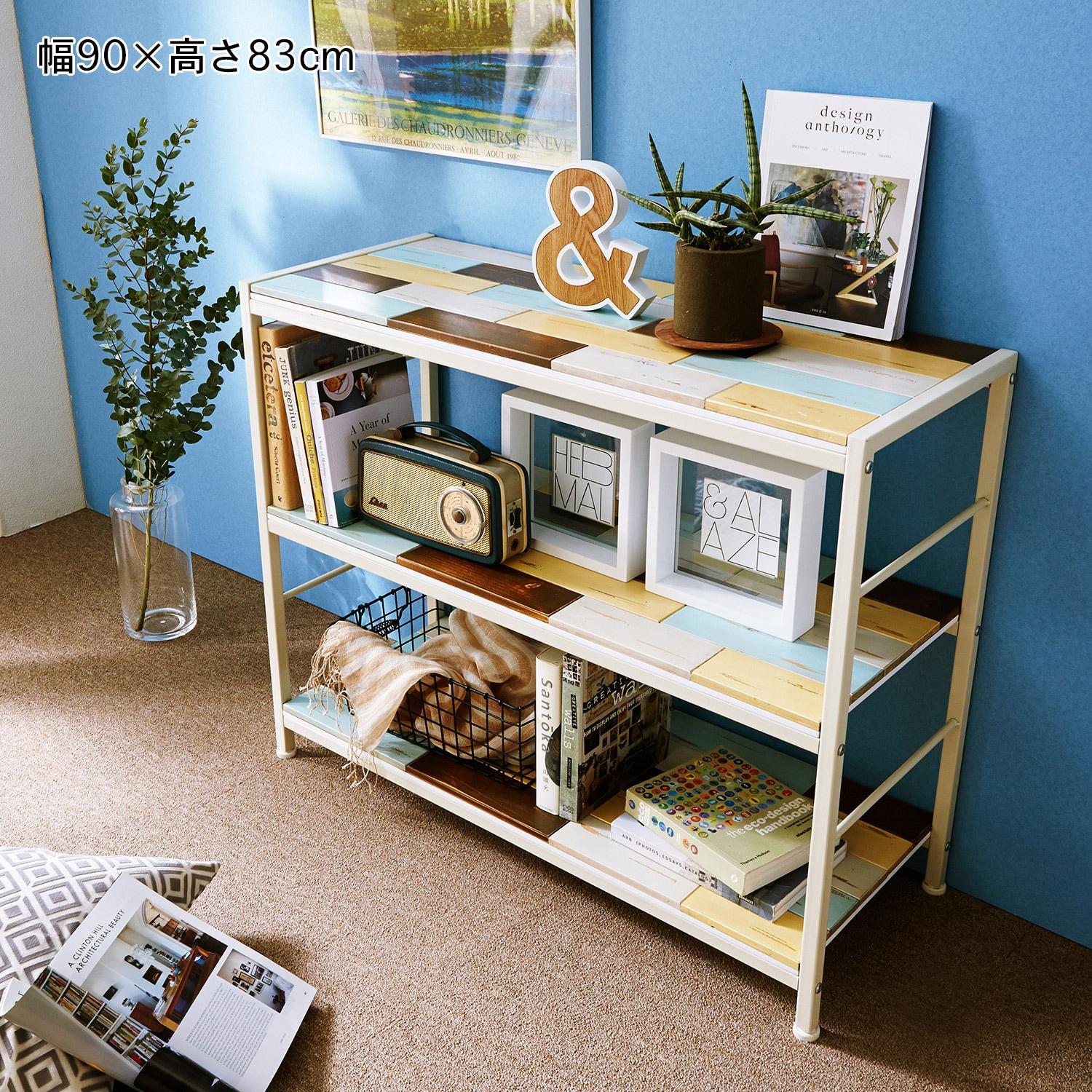 カラフル棚板のラックの商品写真