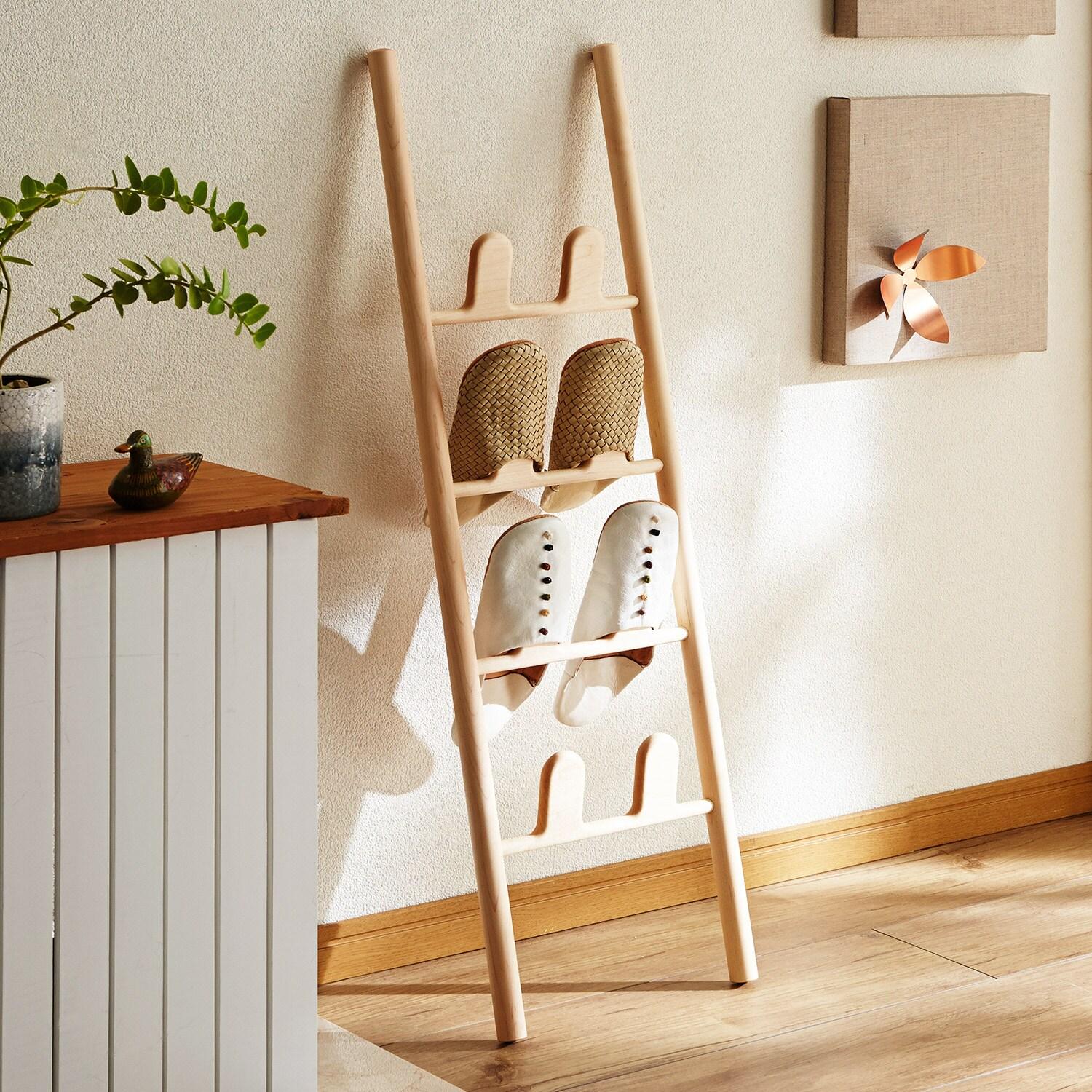 メープル材のスリッパラック(リーフラック)の商品写真