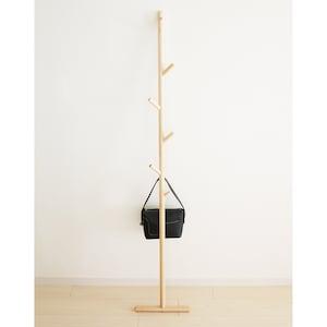 メープル材の立て掛け式コートハンガー(ツリ-ラック)の商品写真
