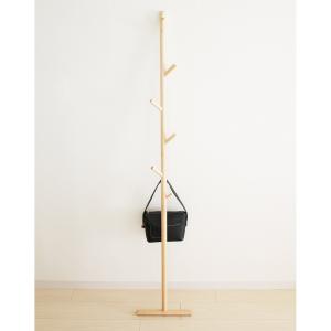 メープル材の立て掛け式コートハンガー(ツリ-ラック)の商品写真