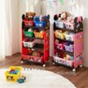 【おうちディズニー】たっぷり収納おもちゃラック(選べるキャラクター)の商品写真