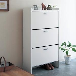 大量収納できる省スペースのシューズラックの商品写真