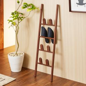 ウォルナット材のスリッパラック(リーフラック)の商品写真