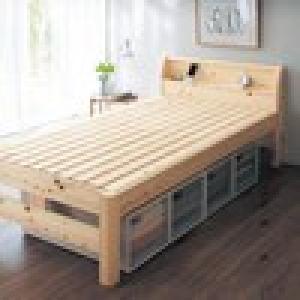 国産ひのきの頑丈ベッド <シングル/セミダブル/ダブル>の商品写真