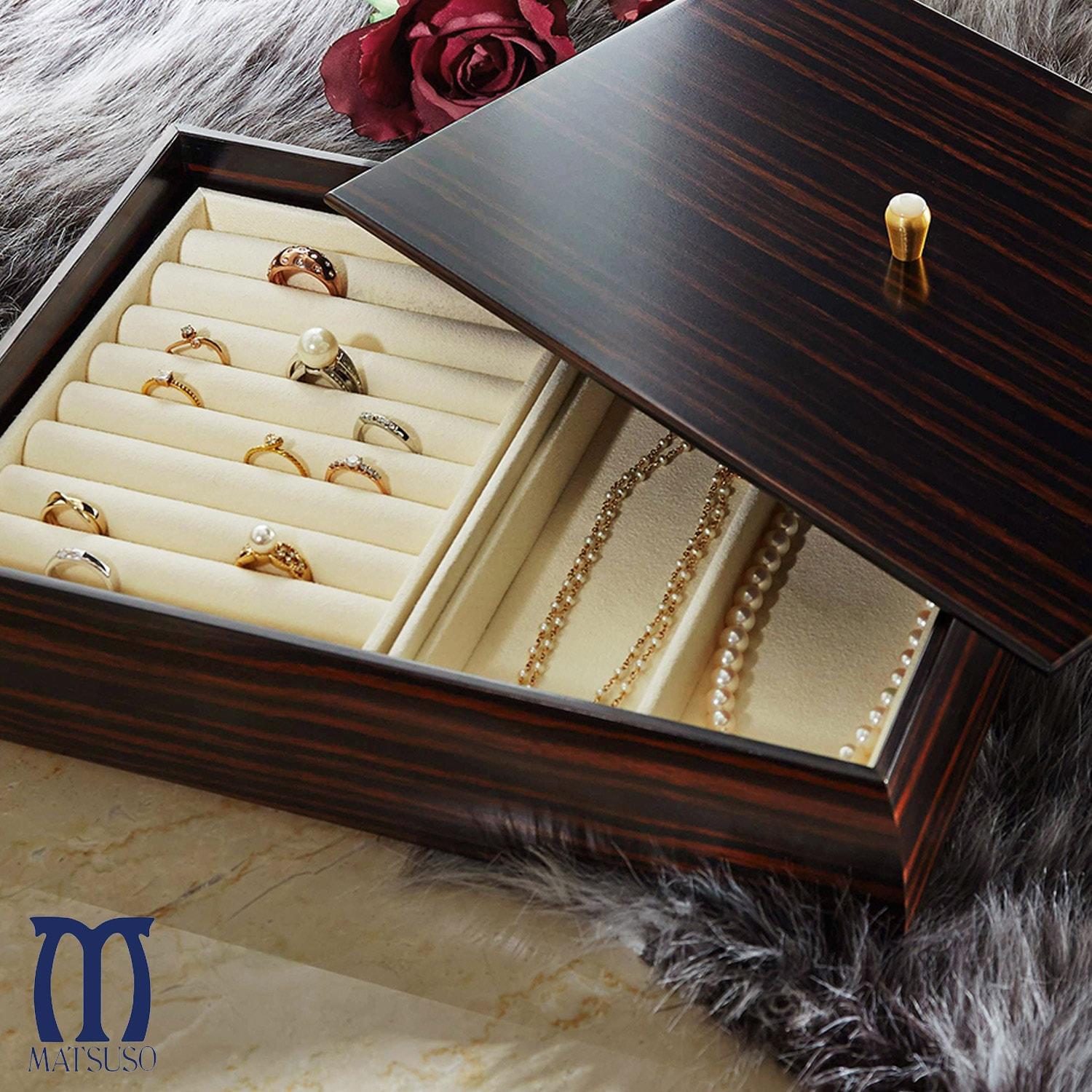 エボニー材を使ったアクセサリーケース・ジュエリーボックス"SHINBEY"の商品写真