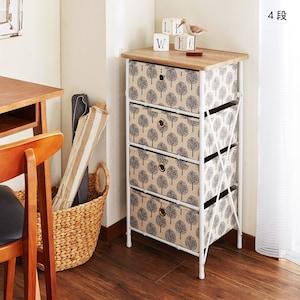 北欧柄のファブリックチェストの商品写真