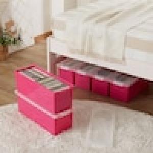 仕切り板付きCD & DVD収納ケース6個セット<高さ16cm>の商品写真