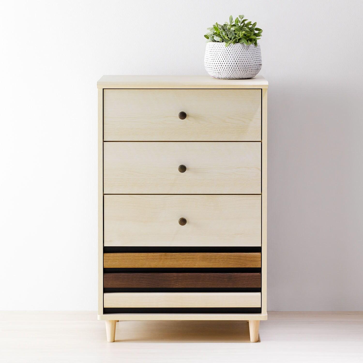 床色と合わせやすい3色引出しのチェストの商品写真