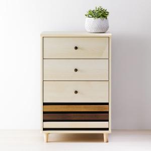 床色と合わせやすい3色引出しのチェストの商品写真