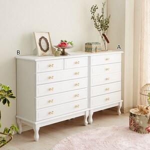 リボン取っ手のエレガントチェストの商品写真