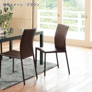 合皮張りのスタッキングチェア2脚セットの商品写真