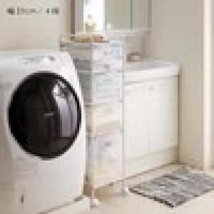 プラスチック引出しのランドリーワゴン(幅23/31cm)の商品写真