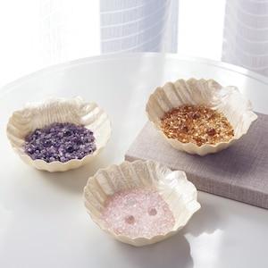 シェル型の浄化セット 【天然石&御玉水晶&お皿のセット】の商品写真