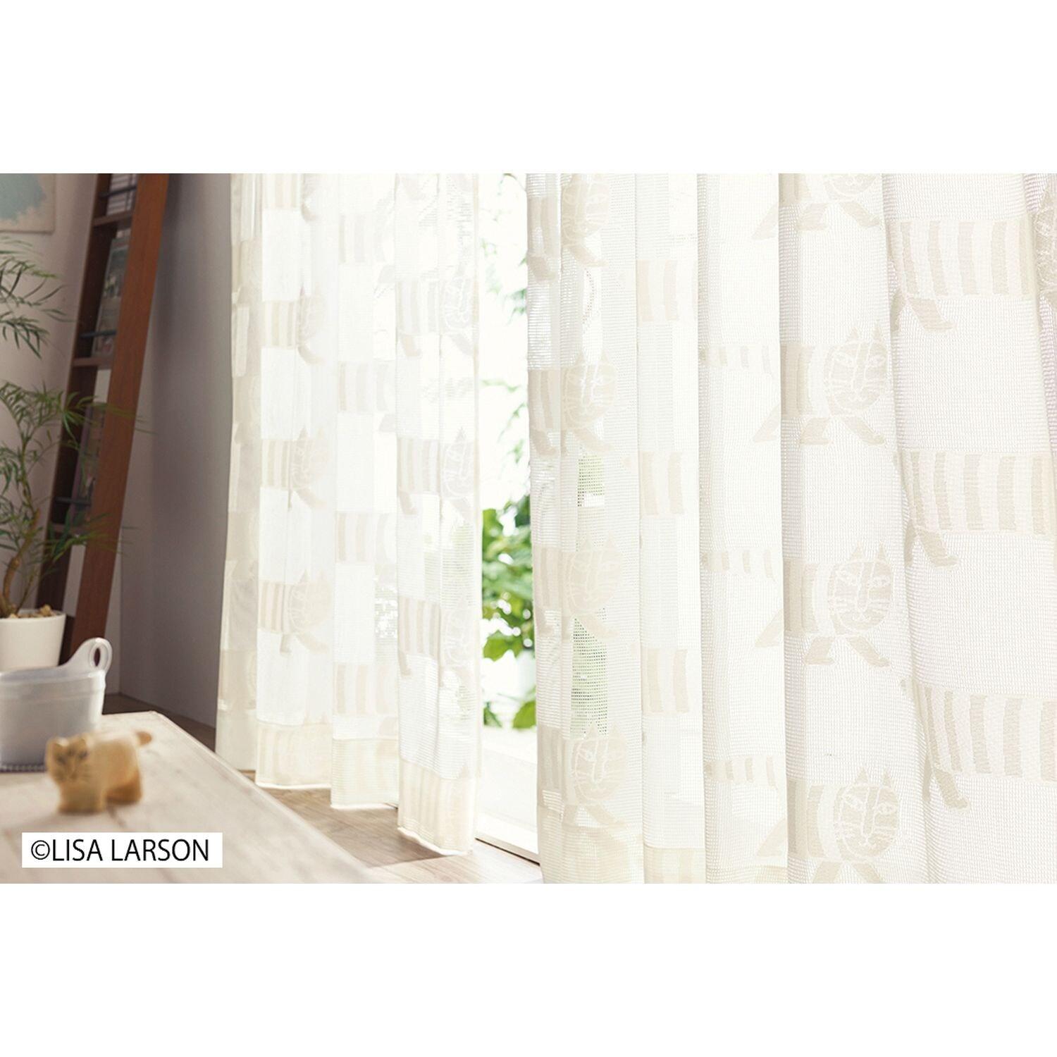 ざっくり編んだナチュラルレースカーテン「マイキー」の商品写真