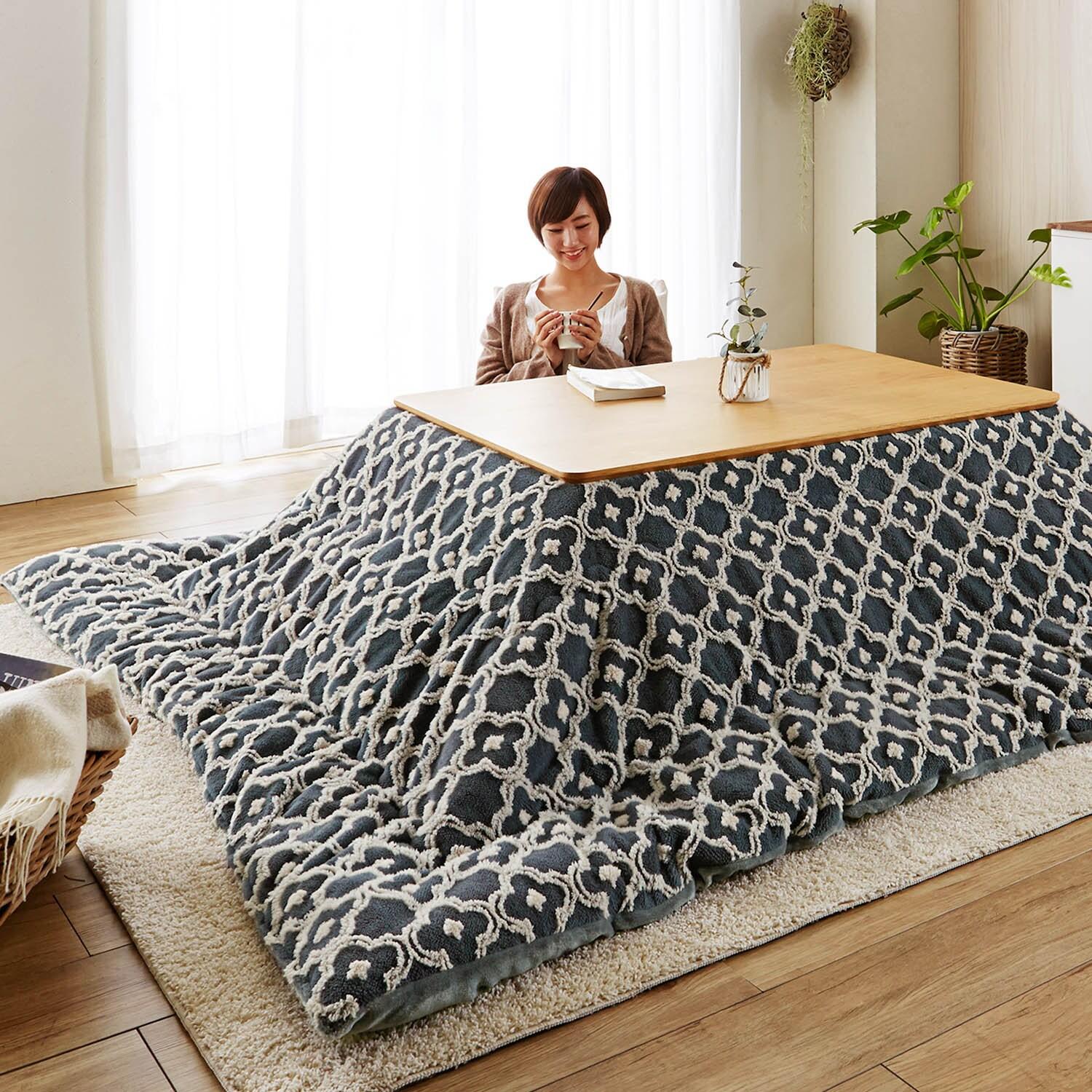 ジャガードフランネルの北欧調こたつ布団の商品写真