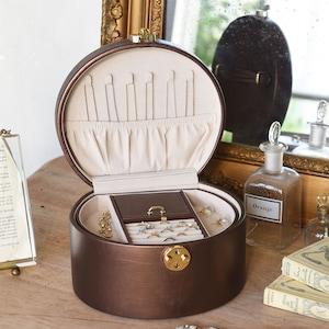 円形アクセサリーケース・ジュエリーボックスの商品写真