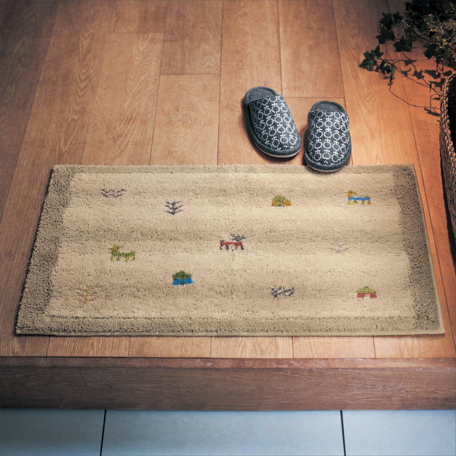 ギャベ風洗えるウィルトン織り玄関マット[日本製]の商品写真